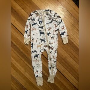 Caden Lane, dog zipper footie pajamas, size 18-24 months